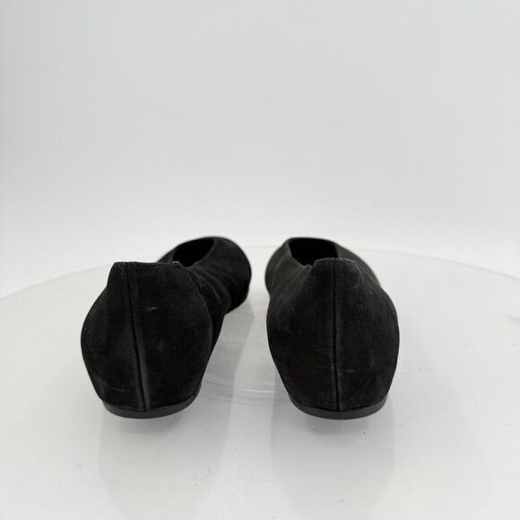 Eileen Fisher Womens Una Hidden Wedge Ballet Flats Sz 6.5 Black Suede Round Toe - Picture 8 of 15